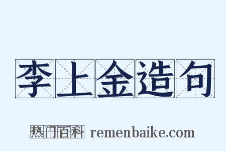 李上金造句是什么意思的图片